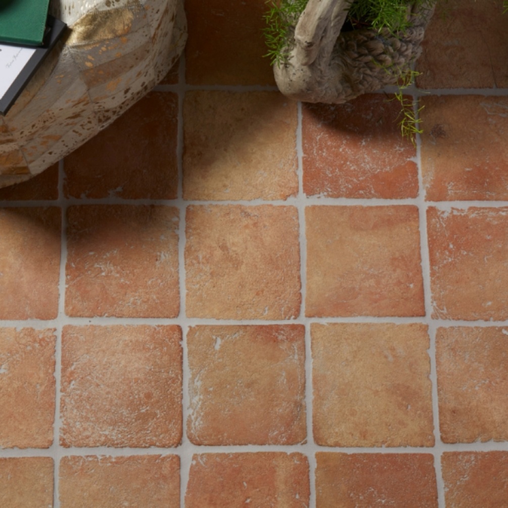 Ca' Pietra Marlborough Terracotta Handmade Square Tiles - Image 1